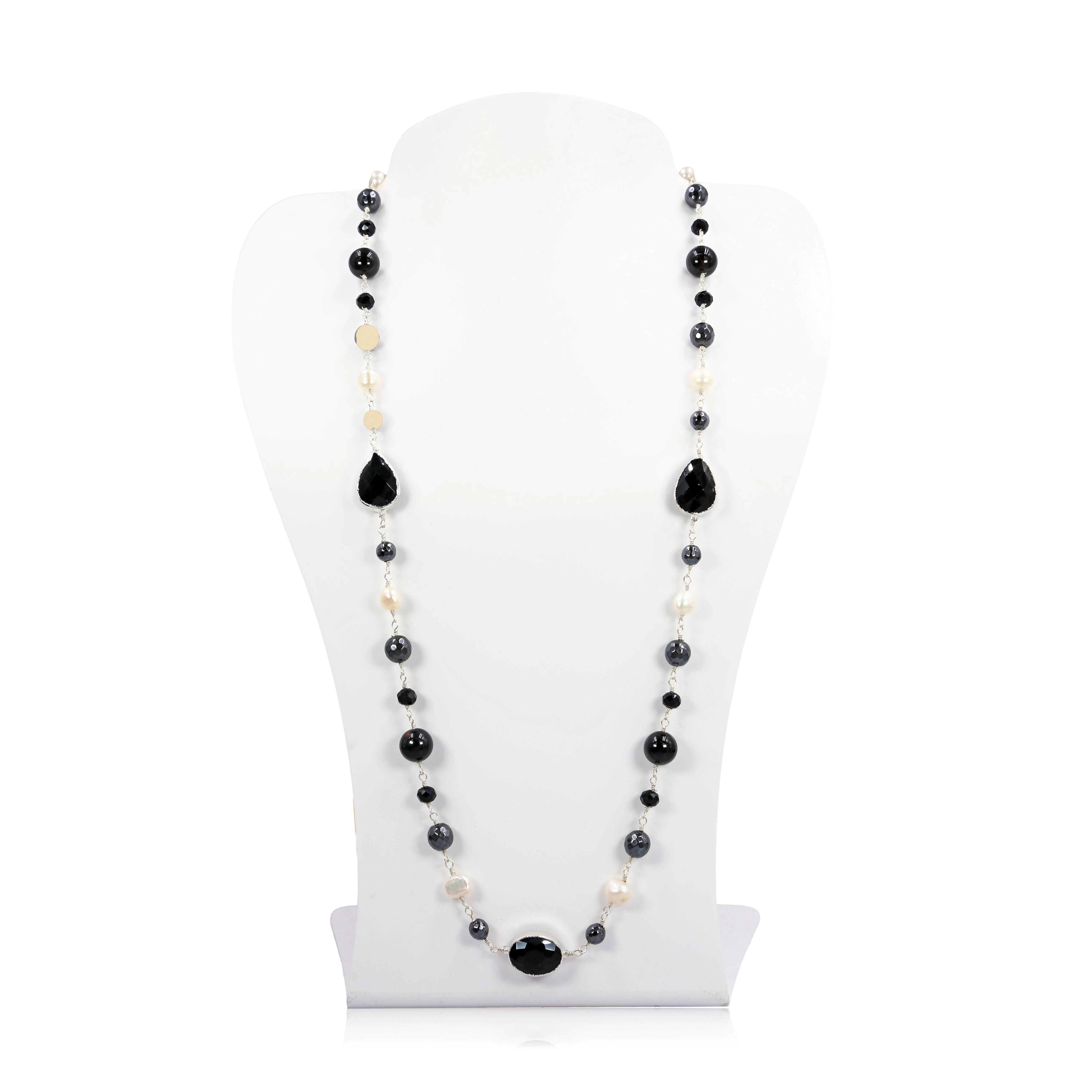 MGR! My Gems Rock Elegance Onyx Necklace, Onyx, 24C65 | Walmart (US)