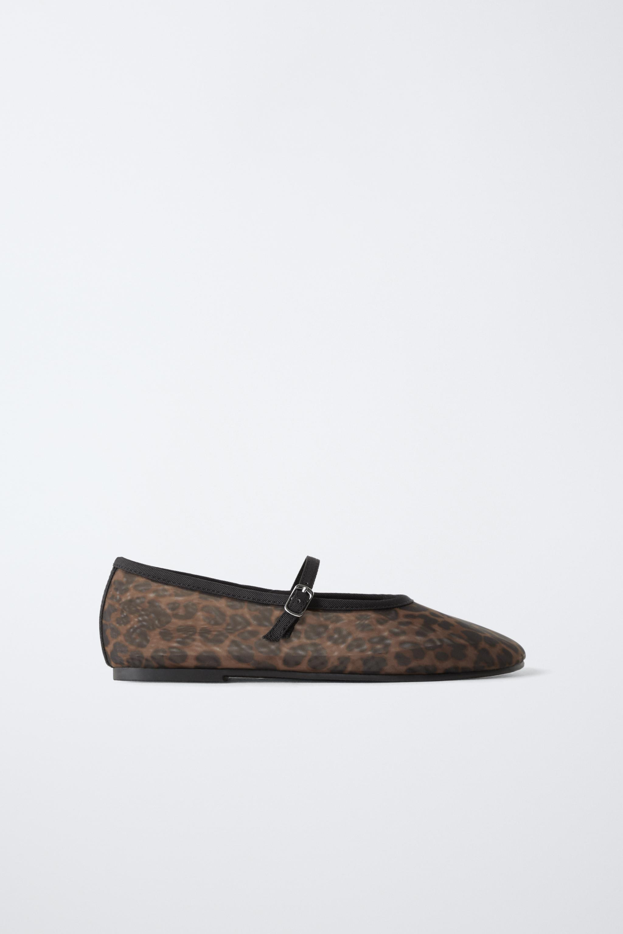 ANIMAL PRINT ORGANZA BALLET FLATS | Zara US