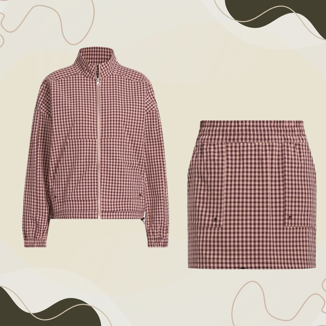 Picked up the cutest set for Golf today! ULTIMATE365 GINGHAMSKORT & JACKET. I'm wearing a small in both ❤️ 

#LTKActive