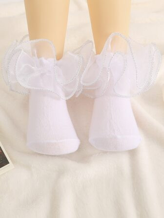 Toddler Girls Ruffle Hem Crew Socks | SHEIN