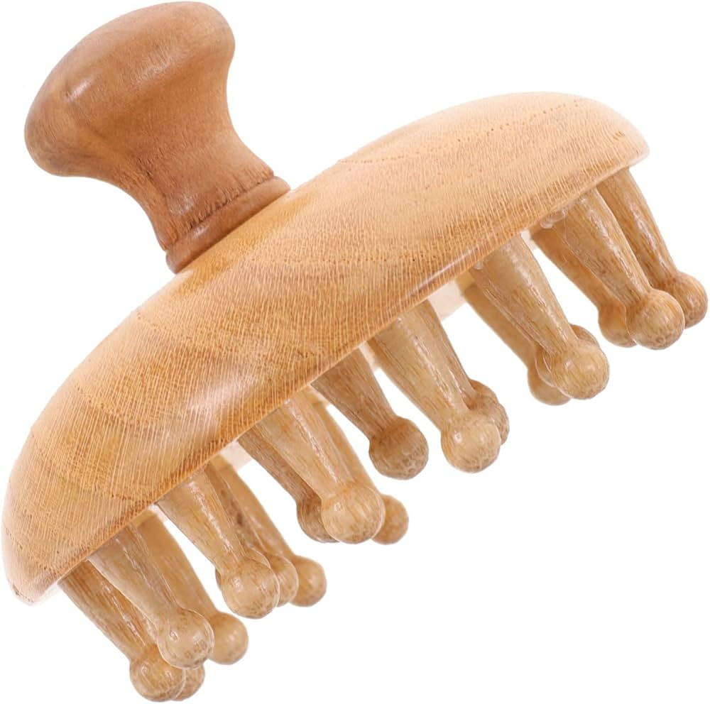GLEAVI Wooden Massage Comb Wide Tooth Hair Brush Shampoo Brush Wet and Dry Hair Scalp Care Brush ... | Amazon (US)