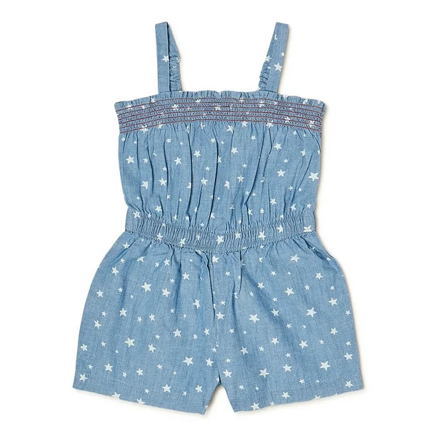 Way to Celebrate Americana Toddler Girl Romper, Sizes 2T-5T | Walmart (US)