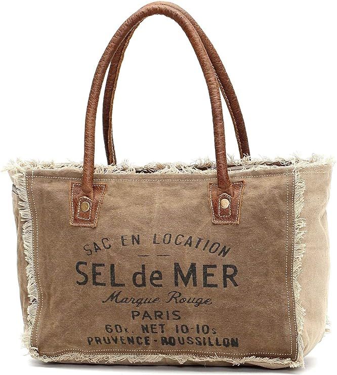 Myra Bags Sel De Mer Upcycled Canvas Hand Bag S-1046 | Amazon (US)