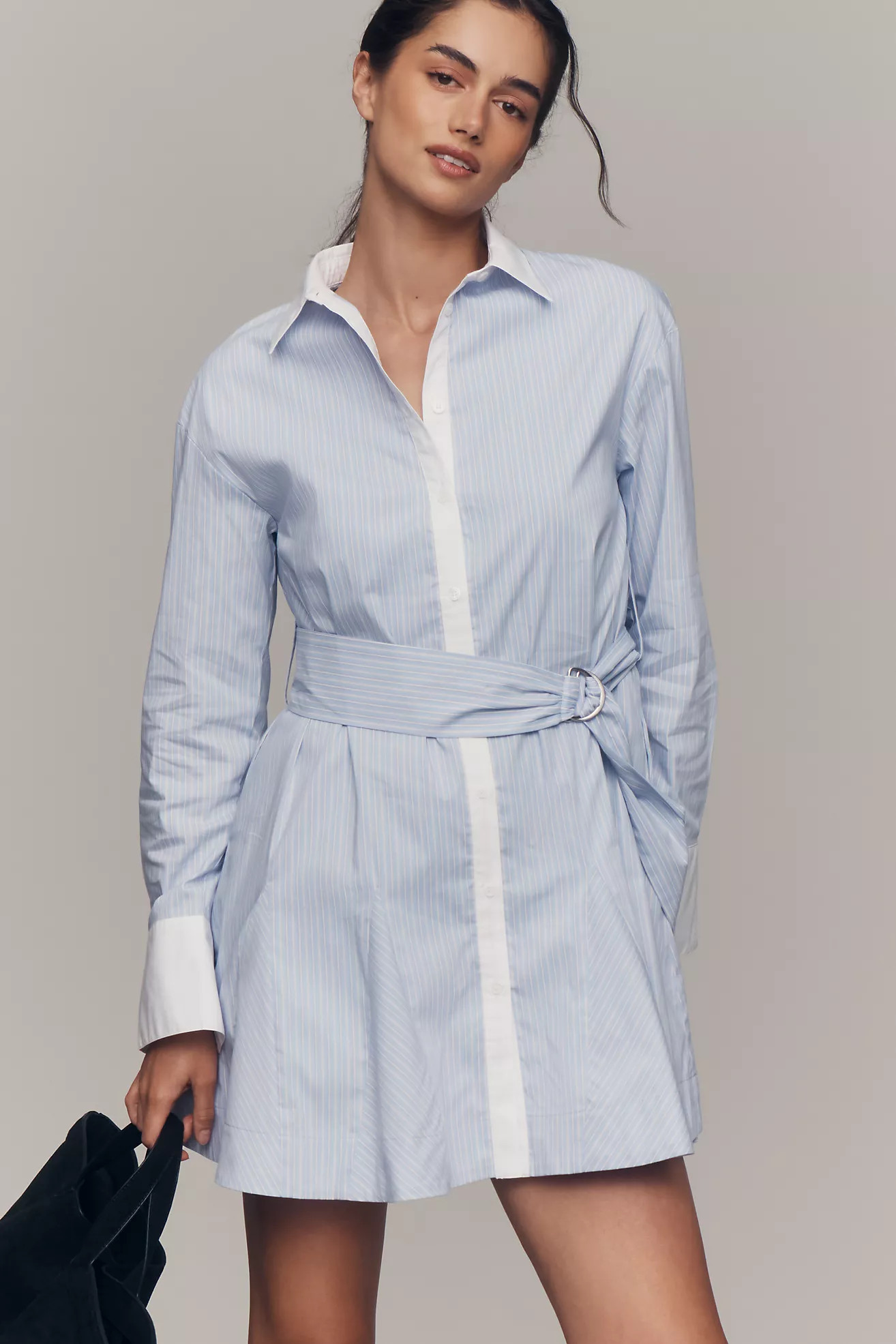Greylin Faith Long-Sleeve V-Neck Shirt Dress | Anthropologie (US)