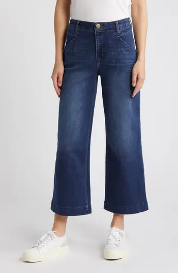 'Ab'Solution Skyrise V-Pocket Ankle Wide Leg JeansWit & WisdomRegular & Petite | Nordstrom
