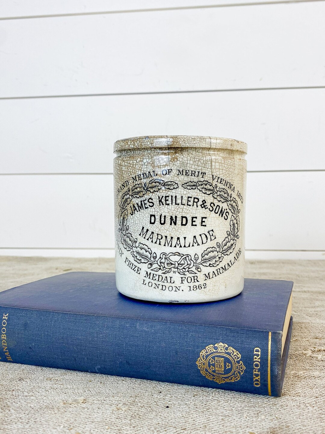 Antique Crazed Stained Chunky 1lb. Dundee Marmalade English Stoneware Pot - Etsy | Etsy (US)