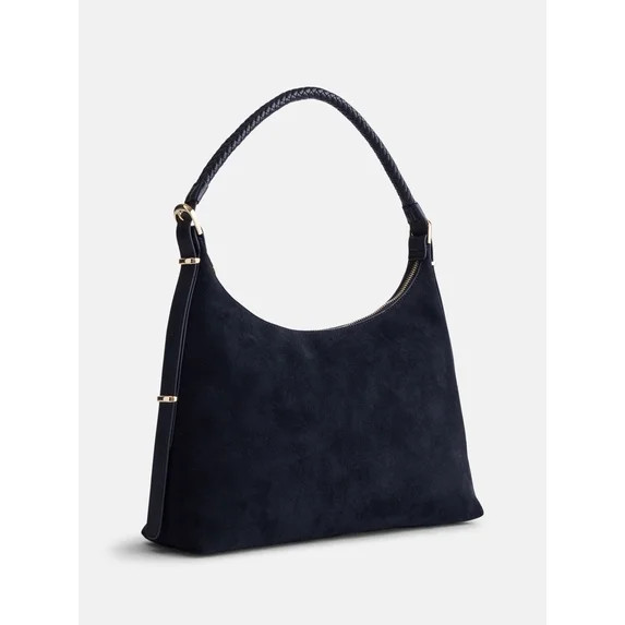Scenario Women's Top Zipper Shoulder Bag, Black | Walmart (US)