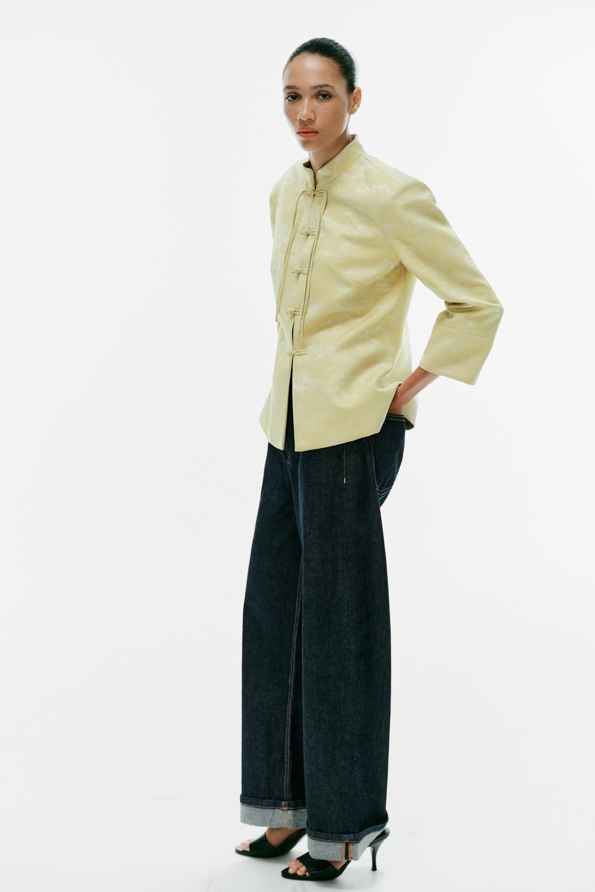 JACQUARD FROG FASTENING BLAZER | Zara US