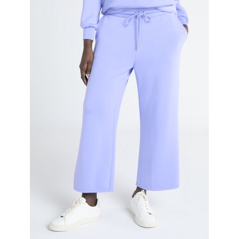 Scoop Women's and Women's Plus Ultimate ScubaKnit Cropped Sweatpants, Sizes XS-4X | Walmart (US)