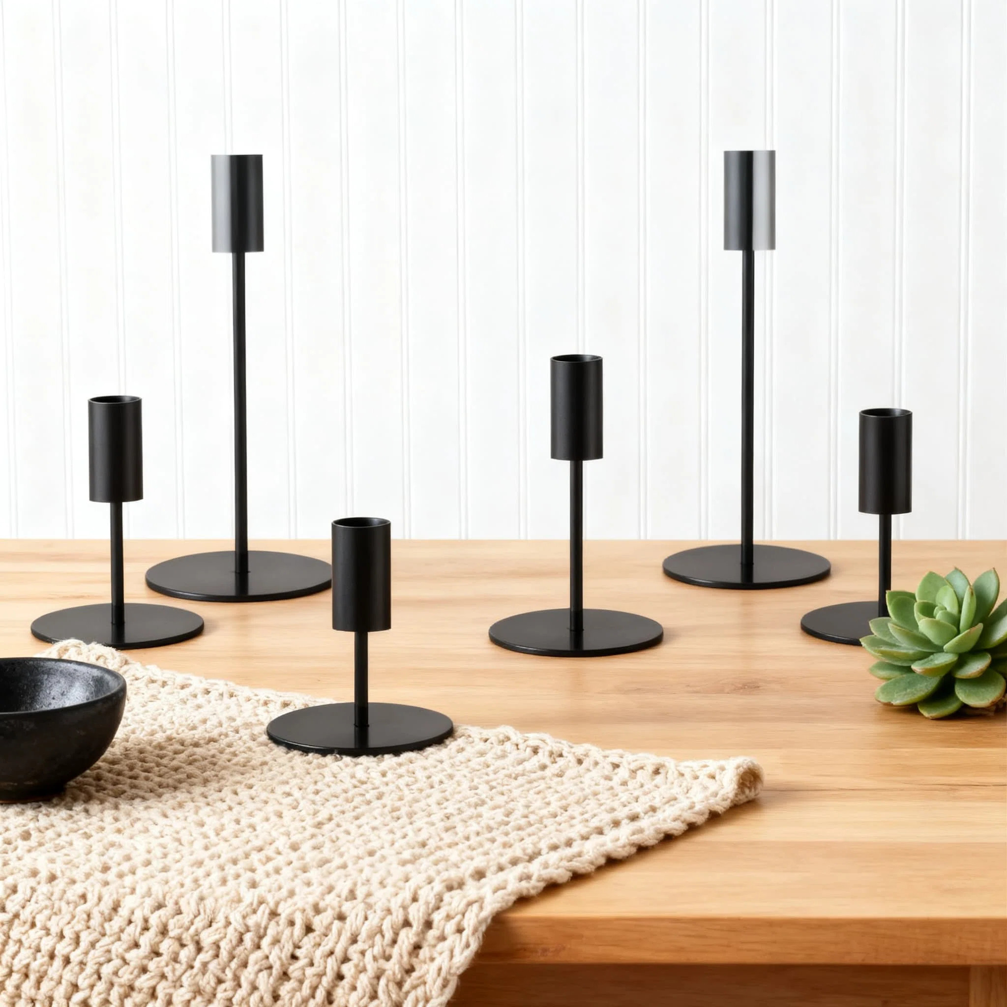Latitude Run® French Taper Candlestick Holders Modern Metal Candle Sticks For Wedding Centerpieces, Mantel, Home, And Party Decor | Wayfair | Wayfair North America