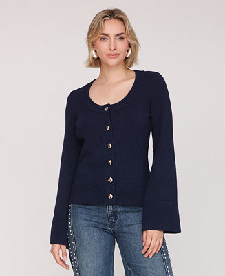 Women's Scoop Neck Long Sleeve Cardigan | Macy's