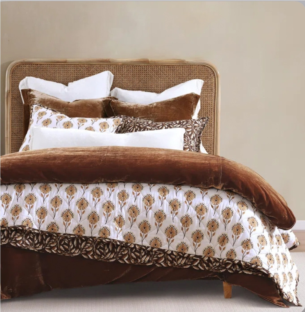 She doesn’t just want comfort. She wants to walk into her bedroom and exhale.

Velvet. Botanical block print. Rich, rooted tones that make the whole room feel like it finally grew up.

This isn’t just pretty bedding. It’s permission to rest in something that feels like you.

Get it now, before it sells out again.

HomeWithHeart
#BedroomGoals
#RestorativeSpaces
#InteriorGlowUp
#CuratedComfort
#TextileTherapy
#SoftSpacesOnly
#VelvetBedding
#BlockPrintLove
#ModernBohoHome
#NeutralHomeStyle
#EarthTonedInteriors
#WarmMinimalism
#HomeStylingInspo 

#LTKStyleTip #LTKHome #LTKSaleAlert