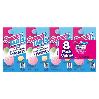 SweeTARTS Valentine's Conversation Hearts "To/From" Candy Boxes - 8.8oz/8pk | Target