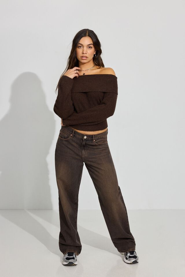 Cozy Loose Off Shoulder Sweater | Garage Clothing