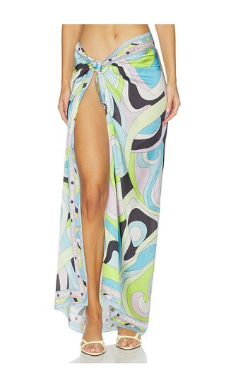 Cin Cin Long Scarf Skirt in Teal,Green. | Revolve Clothing (Global)
