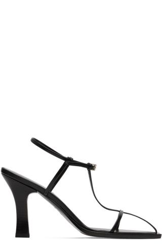 Black T Bar Heeled Sandals | SSENSE