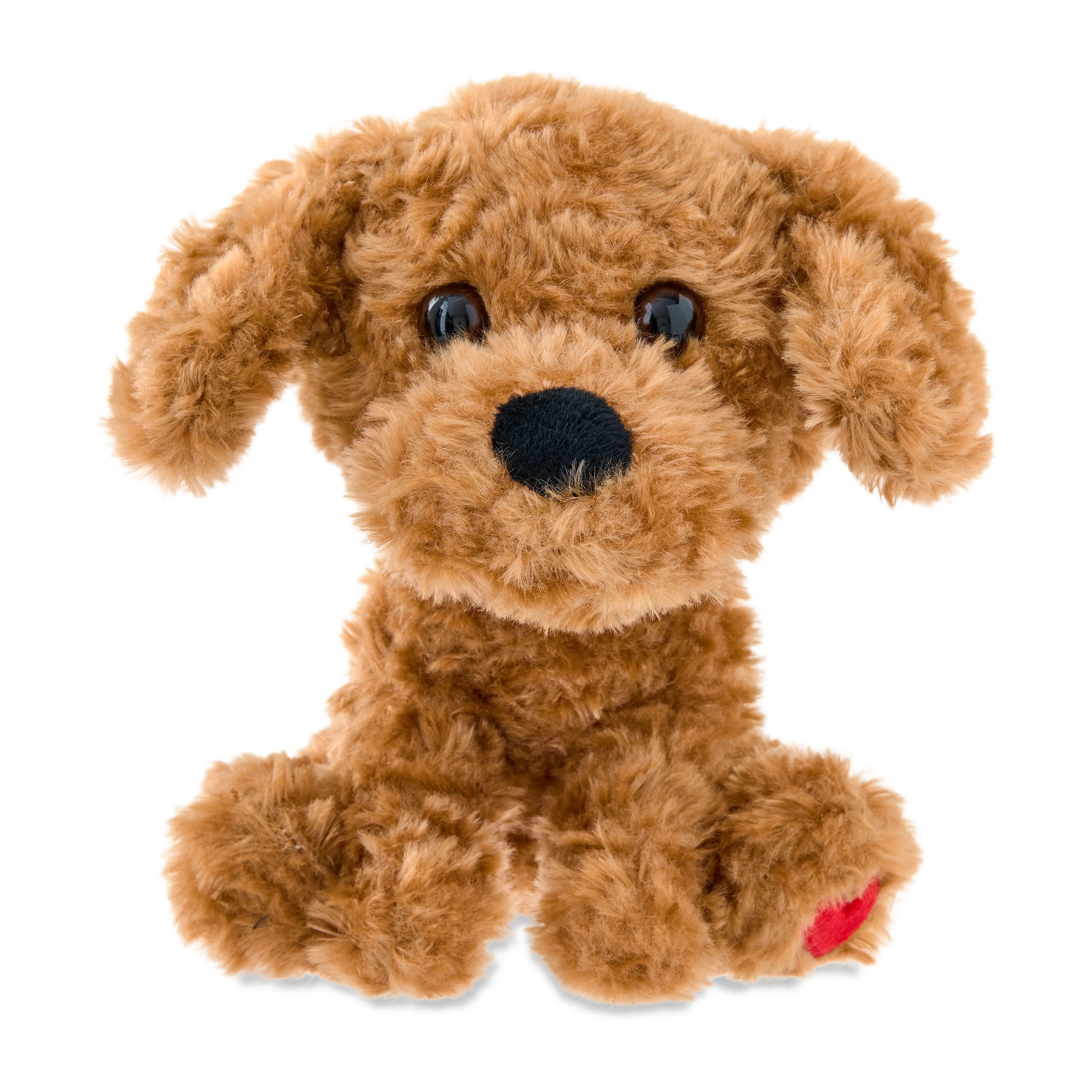 Small Sitting Doodle Dog Plush, Brown, 7", Valentine's Day by Way To Celebrate | Walmart (US)