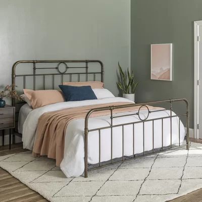 Wilhelmina Standard Bed Laurel Foundry Modern Farmhouse Size: King, Color: Bronze | Wayfair North America