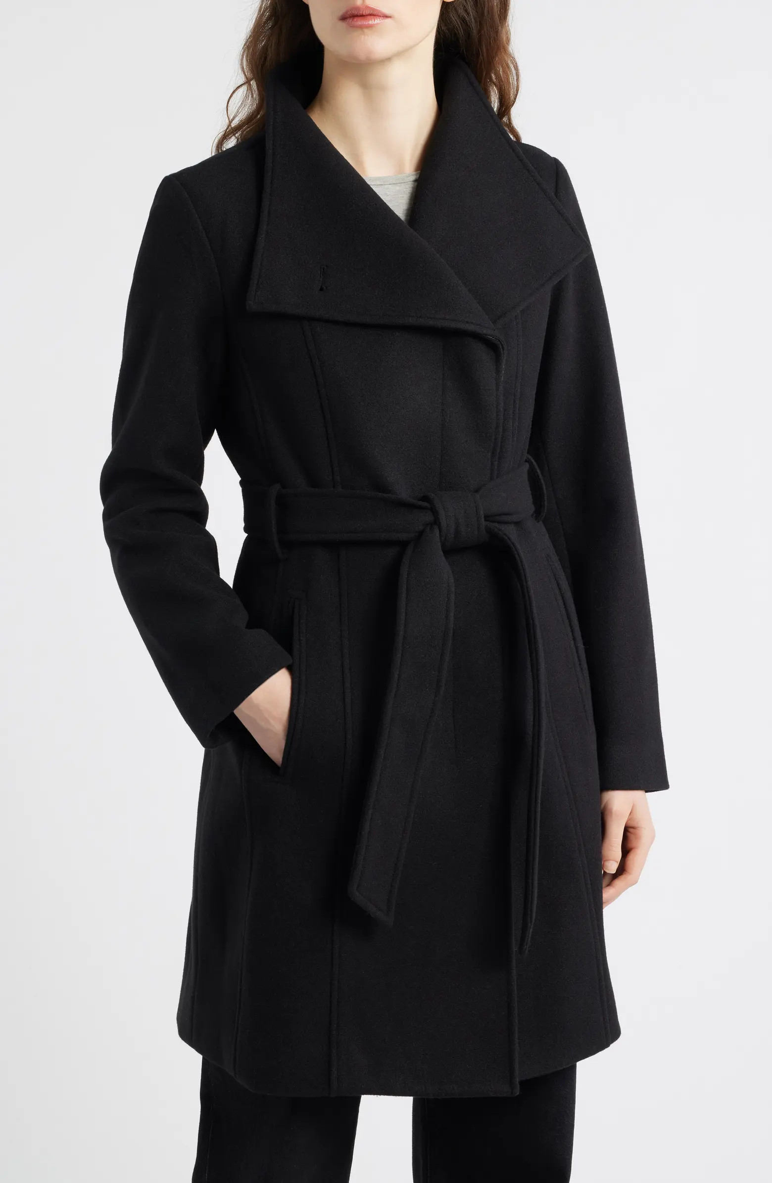 Belted Coat with Oversize Collar | Nordstrom