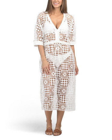 Crochet Tie Cover Up Caftan | Cover-ups | Marshalls | Marshalls