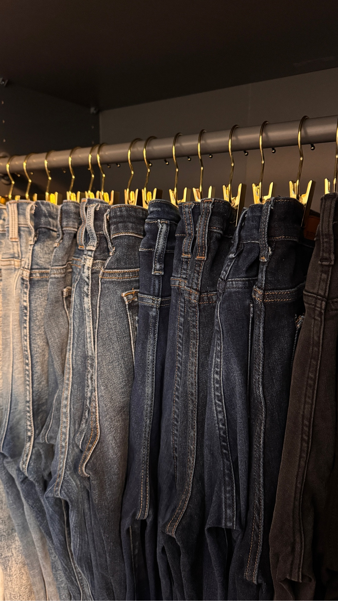  a great way to organize your jeans and pants. These gold pant clips look classy against dark backgrounds! 

Closet organization, jeans hangers, jean organization, closet organization 

#LTKFindsUnder50 #LTKFamily #LTKHome