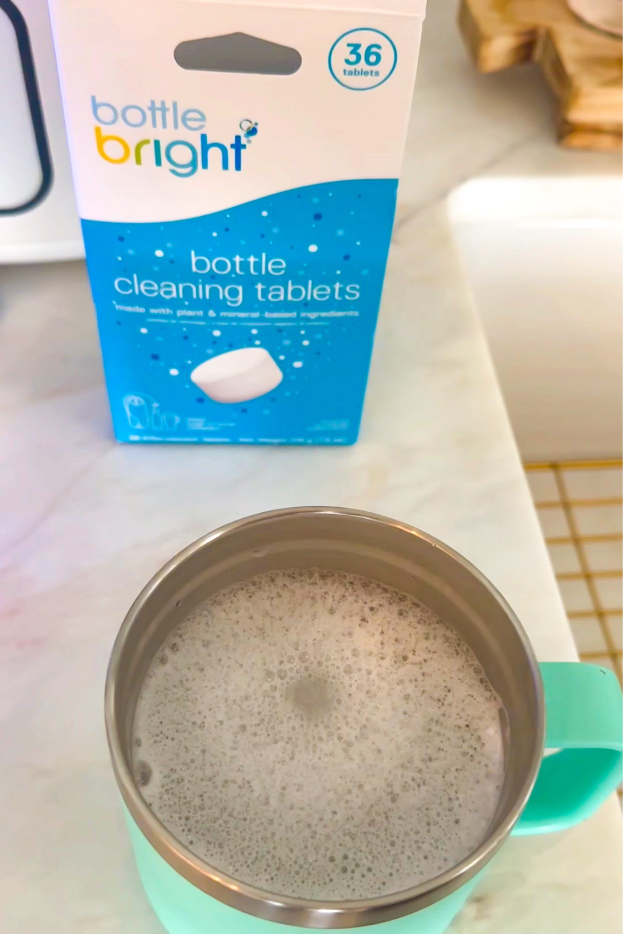 Genius cleaning find - these eco friendly tablets dissolve set in stains and odors without scrubbing! 

Works on so many bottle types - even humidifier tanks and coffee pots 

#LTKFindsUnder50 #LTKHome