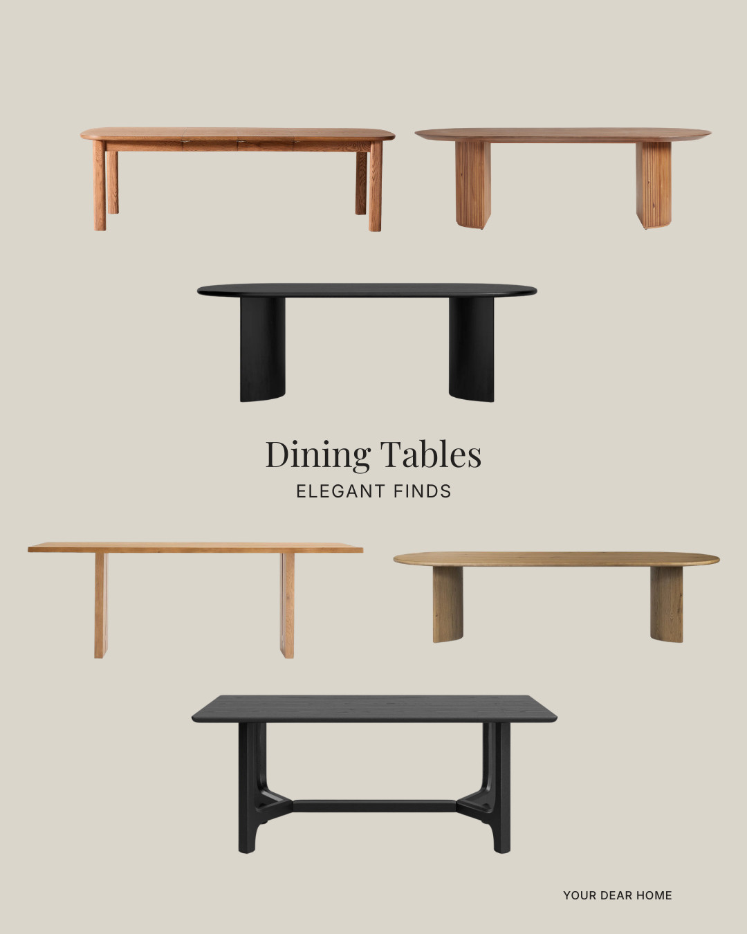 If you’re building a dining room from scratch, start with the table. The shape and base style set the entire tone. Pedestal feels modern, chunky legs feel grounded, black adds contrast, lighter oak keeps things airy. These are timeless pieces that won’t feel dated in two years. 

 #LTKHome