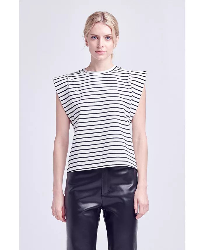 Women's Stripe Sleeveless T-shirt | Macy's