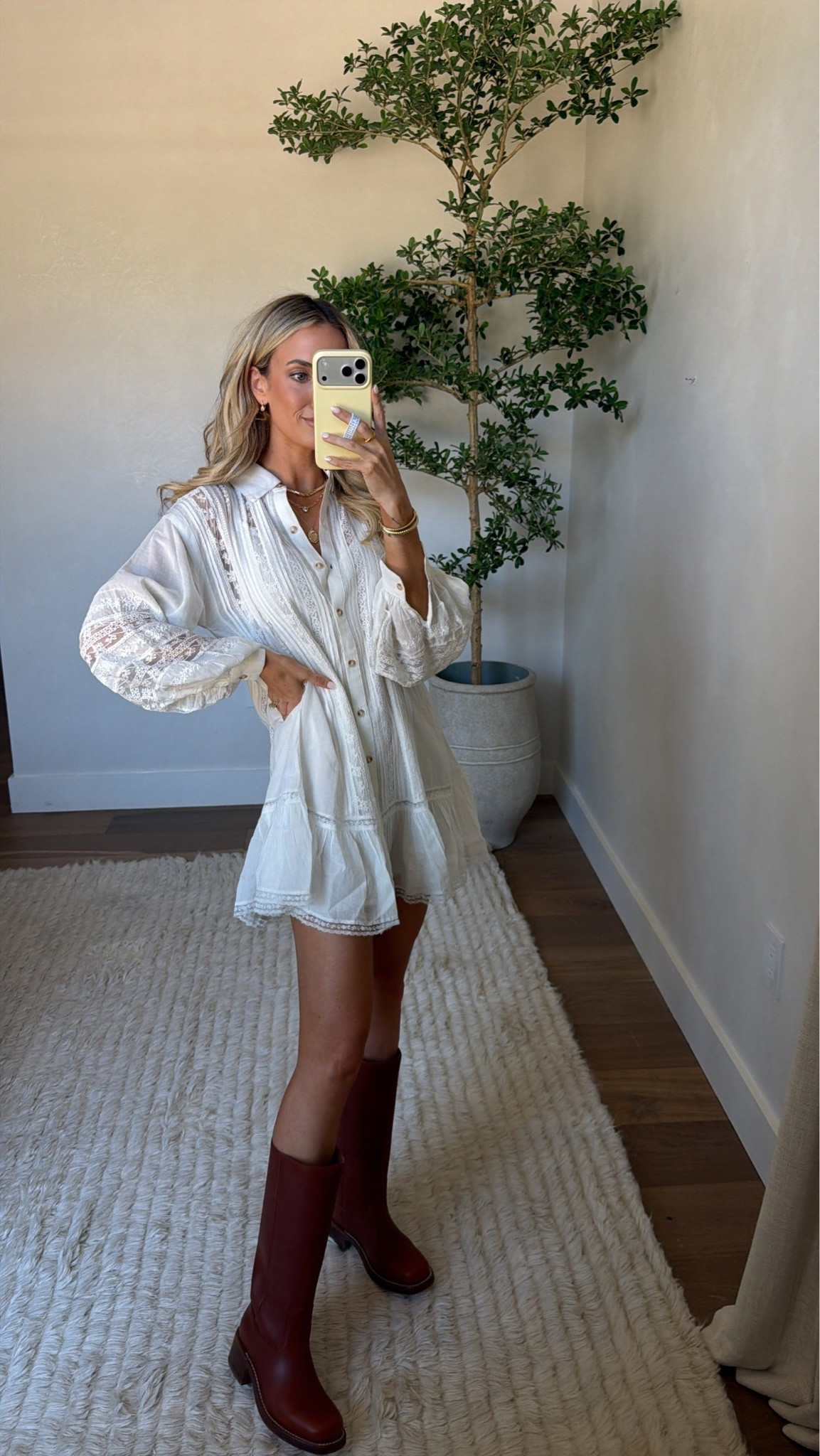 Perfect dress for Texas fall 🙌 @anthropologie