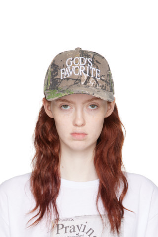 SSENSE Exclusive Beige 'God's Favorite' Cap | SSENSE