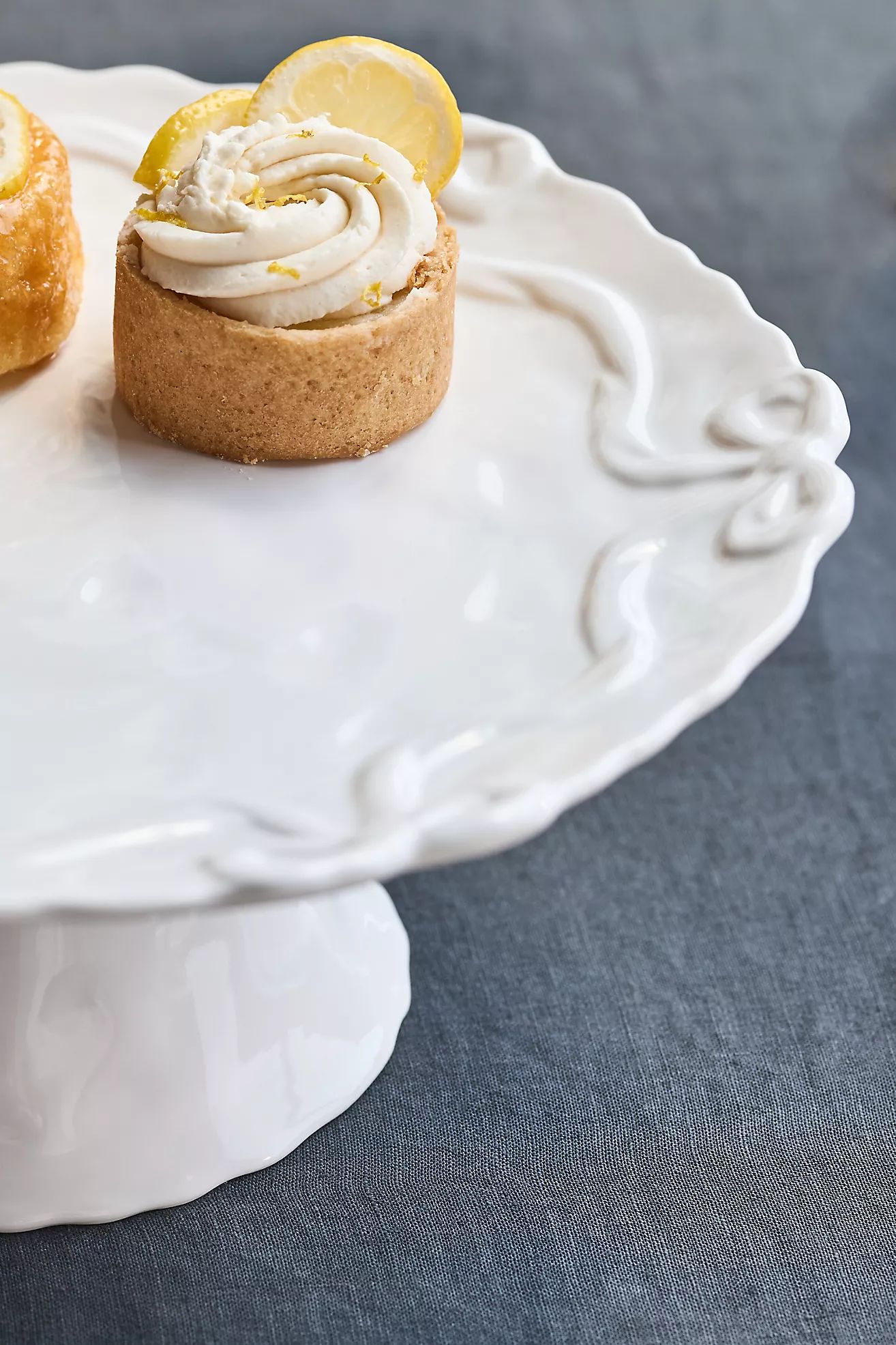 Benedita Bow Ceramic Stoneware Cake Stand | Anthropologie (US)