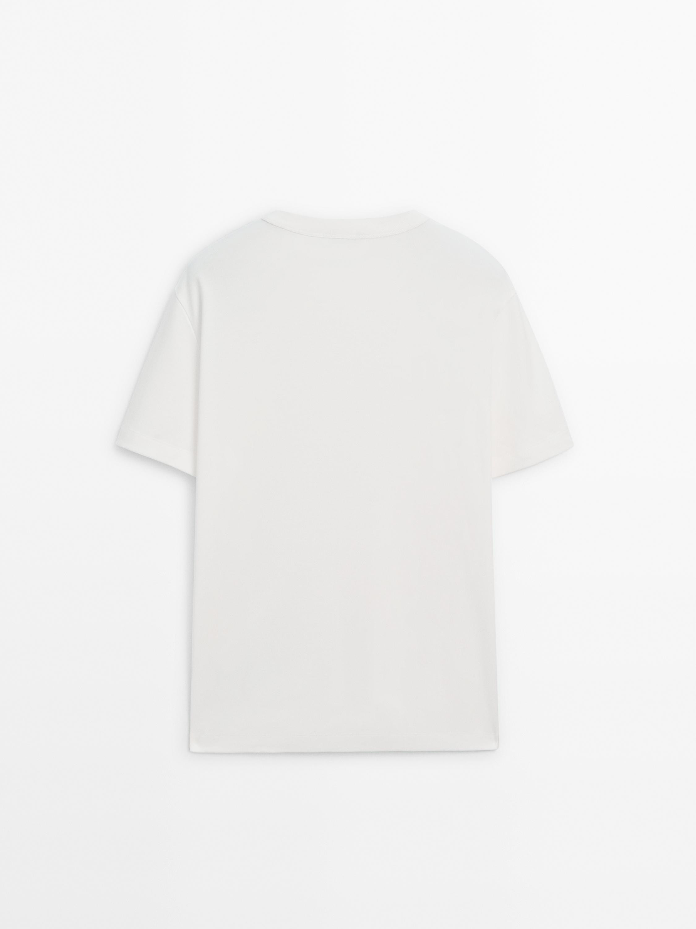 100% cotton short sleeve T-shirt | Massimo Dutti US