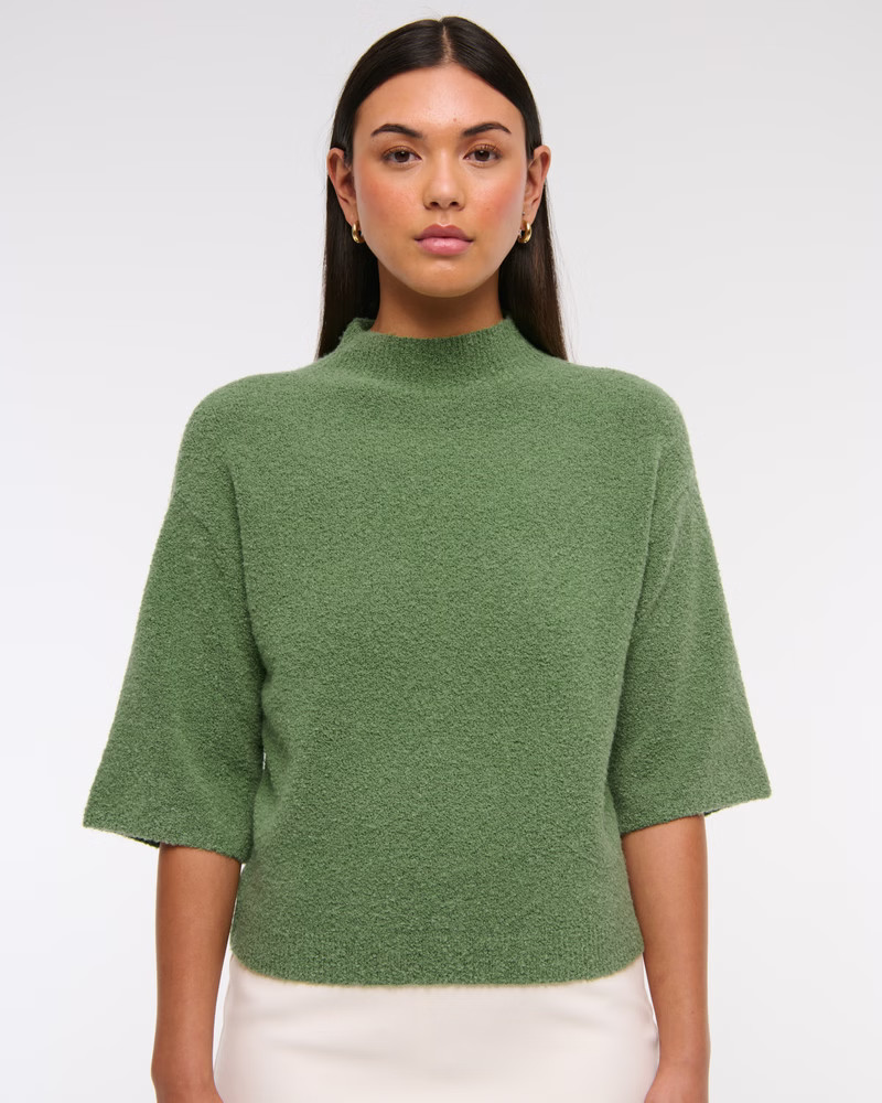 Boucle Mockneck Sweater Tee | Abercrombie & Fitch (US)