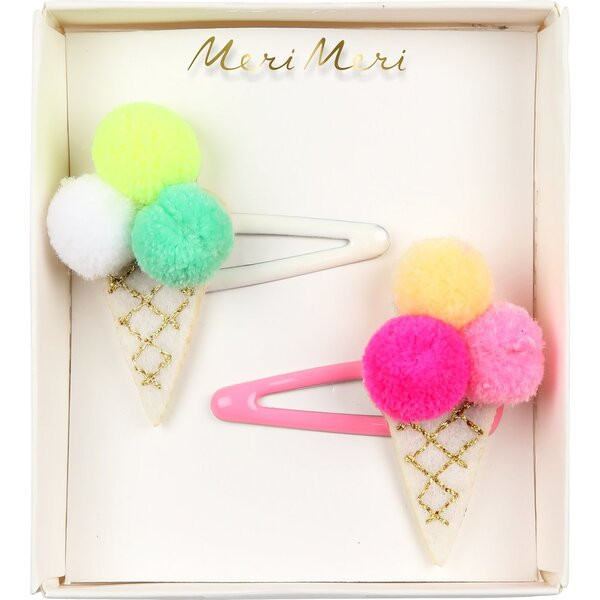 Pompom Ice Cream Hair Clips | Maisonette