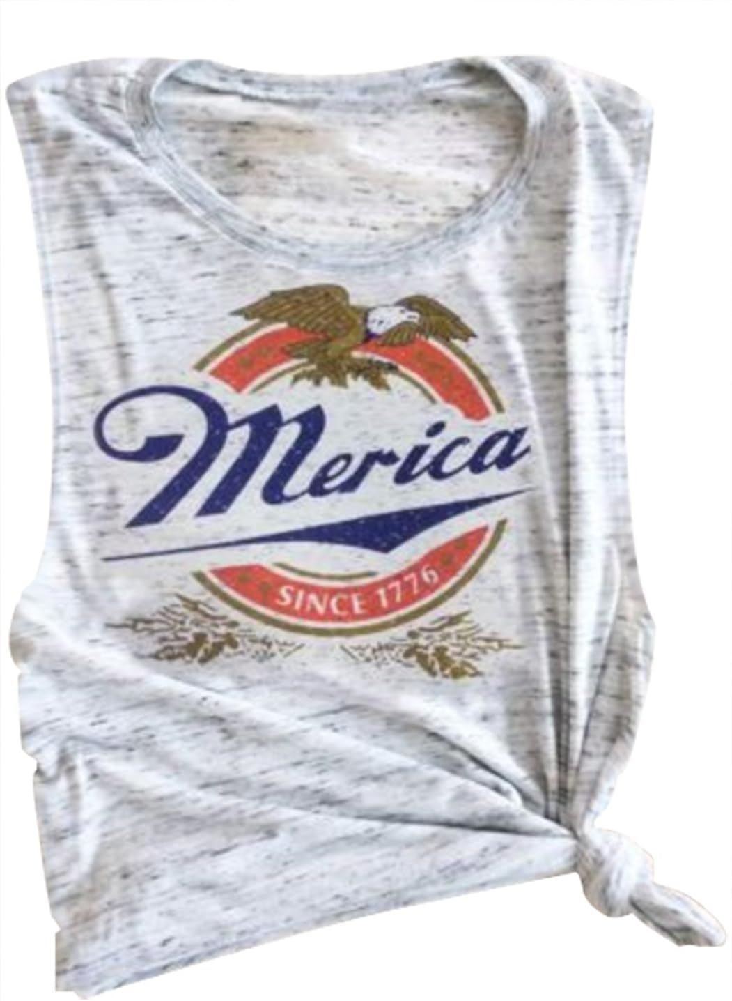 Erxvxp Women Tank Tops Sleeveless Merica Since 1776 Racerback T-Shirt Vest for Independence Day | Amazon (US)