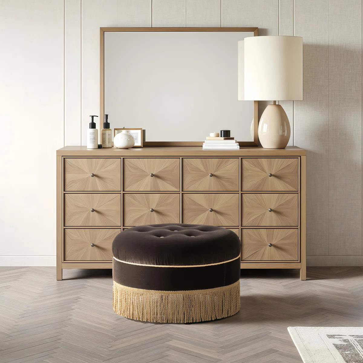 Yolanda 24" Round Upholstered Accent Ottoman | Wayfair North America