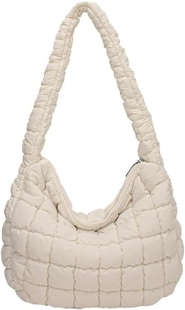 Quilted Tote Bag for Women Puffer Bag Lightweight Padding Shoulder Bag Hobo Bag Satchel Handbag C... | Amazon (US)