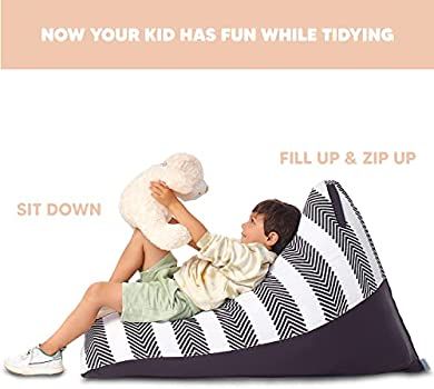 Stuffed Animal Storage Bean Bag - Cover Only - Large Triangle Beanbag Chair for Kids - 150+ Plush To | Amazon (US)