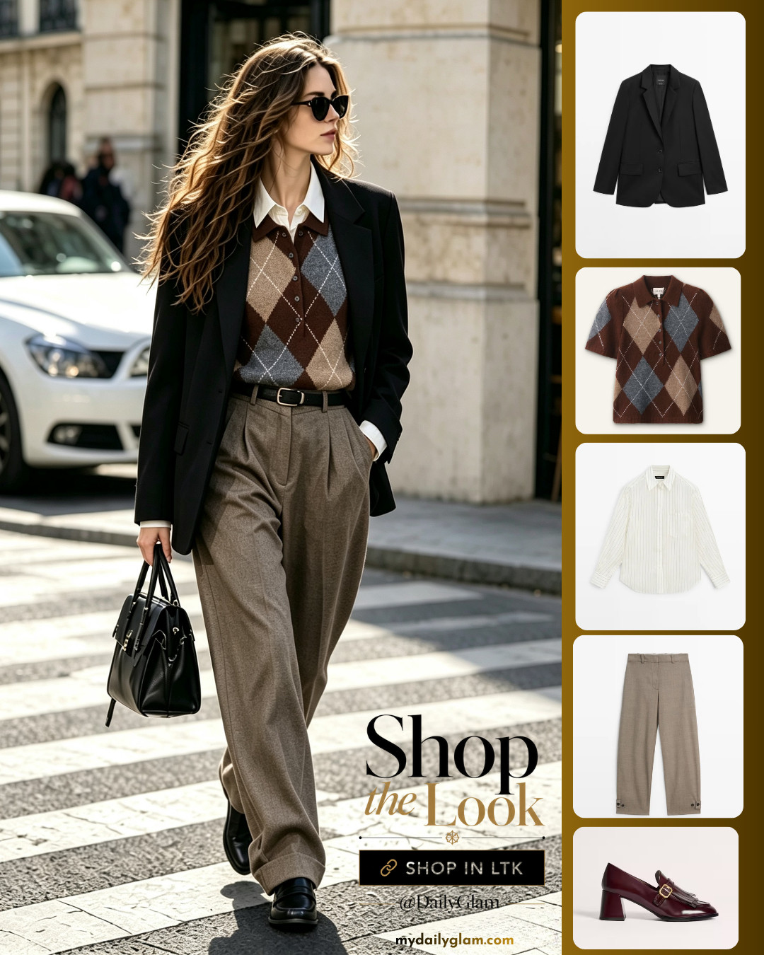 Effortless Smart Fall City Outfit For Elevated Everyday Style


#FallWorkwearInspo #ChicCityStyle #SmartCasualOutfit #NeutralAutumnLook #BlazerOutfitIdeas #ArgyleSweaterStyle #TailoredTrousers #ElevatedEverydayWear #ParisianStreetStyle #ClassicFallFashion 

 #LTKootd #LTKOver40 #LTKWorkwear