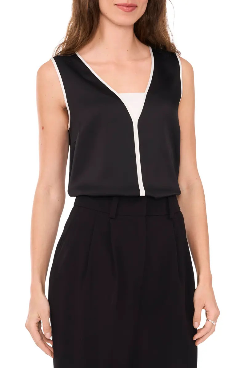 Piped Sleeveless Top | Nordstrom