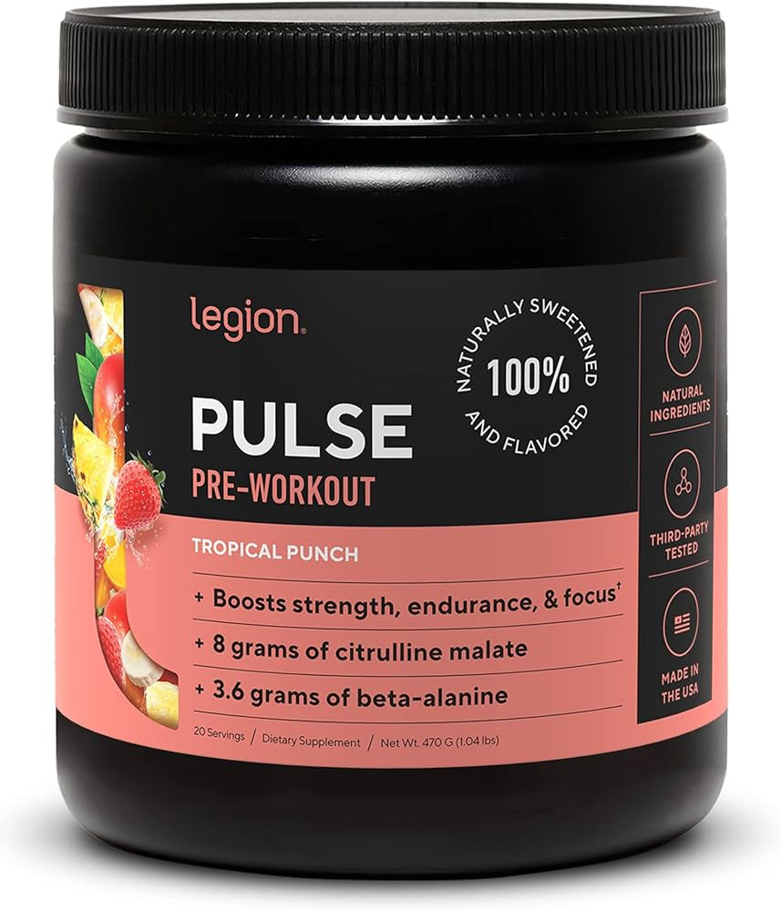 LEGION Pulse Pre Workout Supplement - All Natural Nitric Oxide Preworkout Drink to Boost Energy, ... | Amazon (US)