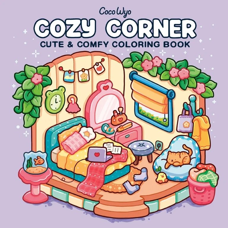 Cozy Corner: Coloring Book for Adults and Kids, 96 pages (Paperback) | Walmart (US)