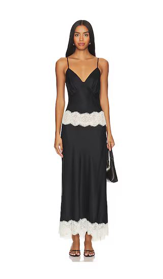 Winslet Slip Dress in Black & Cream | Revolve Clothing (Global)