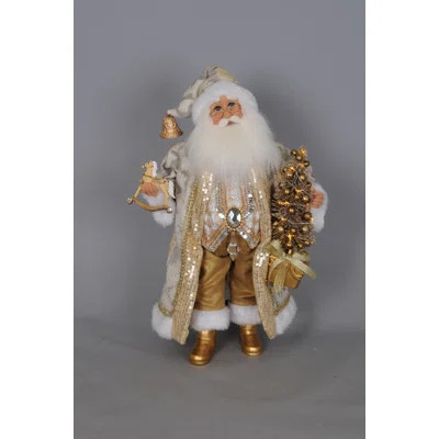 Lighted Glimmer Santa Figurine | Wayfair North America