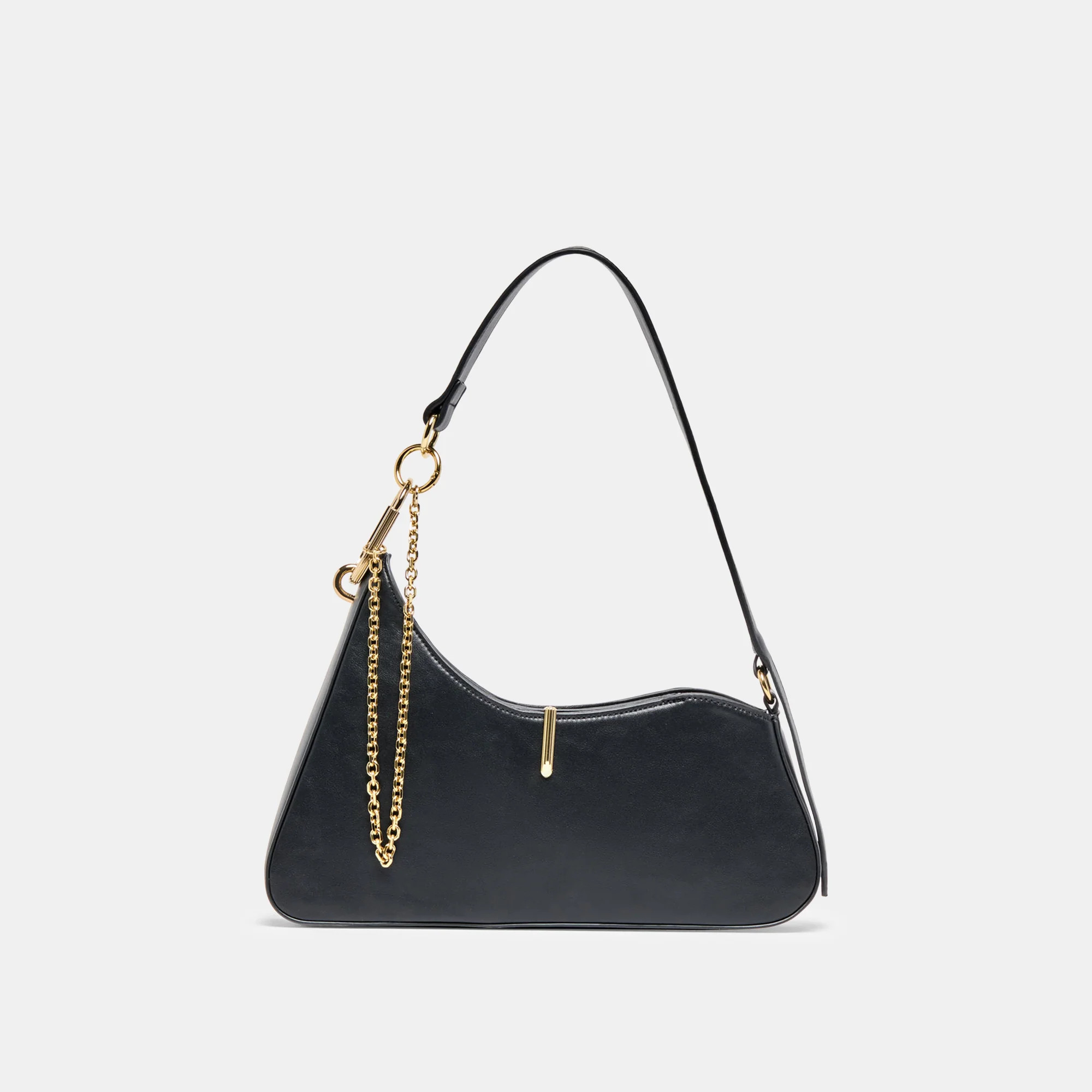 Prya Shoulder Bag Black Leather | DolceVita.com