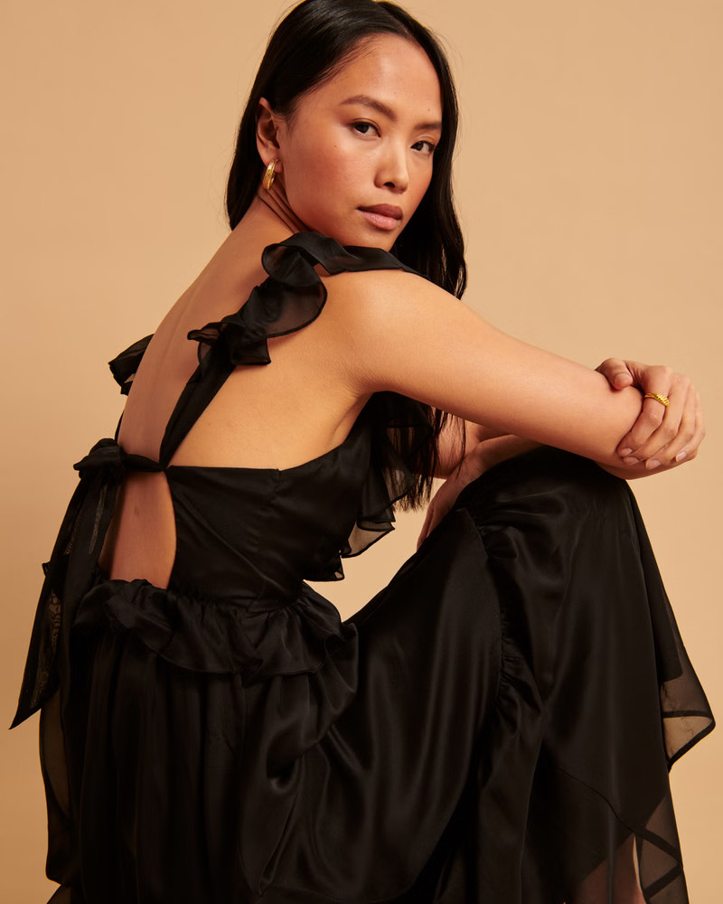 Women's Drama Ruffle Maxi Dress | Women's Dresses & Jumpsuits | Abercrombie.com | Abercrombie & Fitch (US)