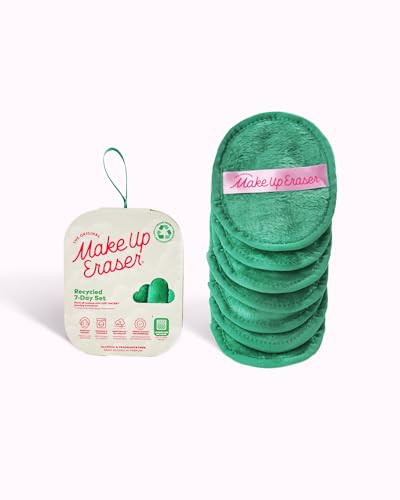 The Original MakeUp Eraser, 7-Day Set, Erase All Makeup with Just Water, Including Waterproof Mascara, Eyeliner, Foundation, Lipstick, Sunscreen, and More! Recycled Green, 7 Ct. | Amazon (US)