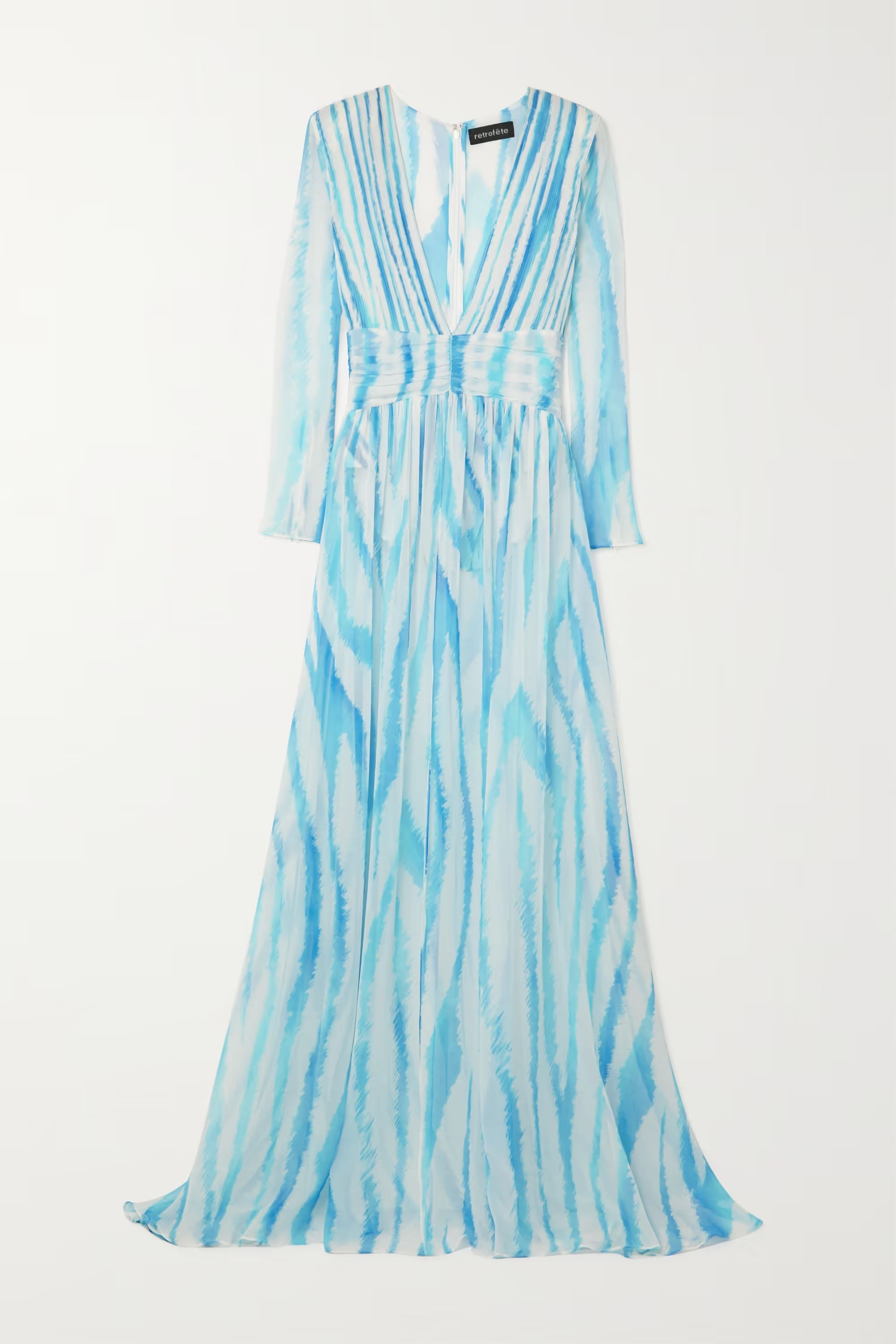 Angela gathered printed silk-chiffon maxi dress | NET-A-PORTER (UK & EU)