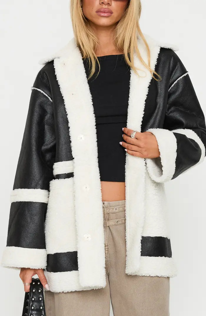 Lexie Faux Leather & Faux Fur Jacket | Nordstrom