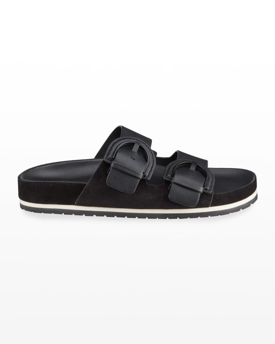 Vince Glyn Dual Buckle Slide Sandals | Neiman Marcus